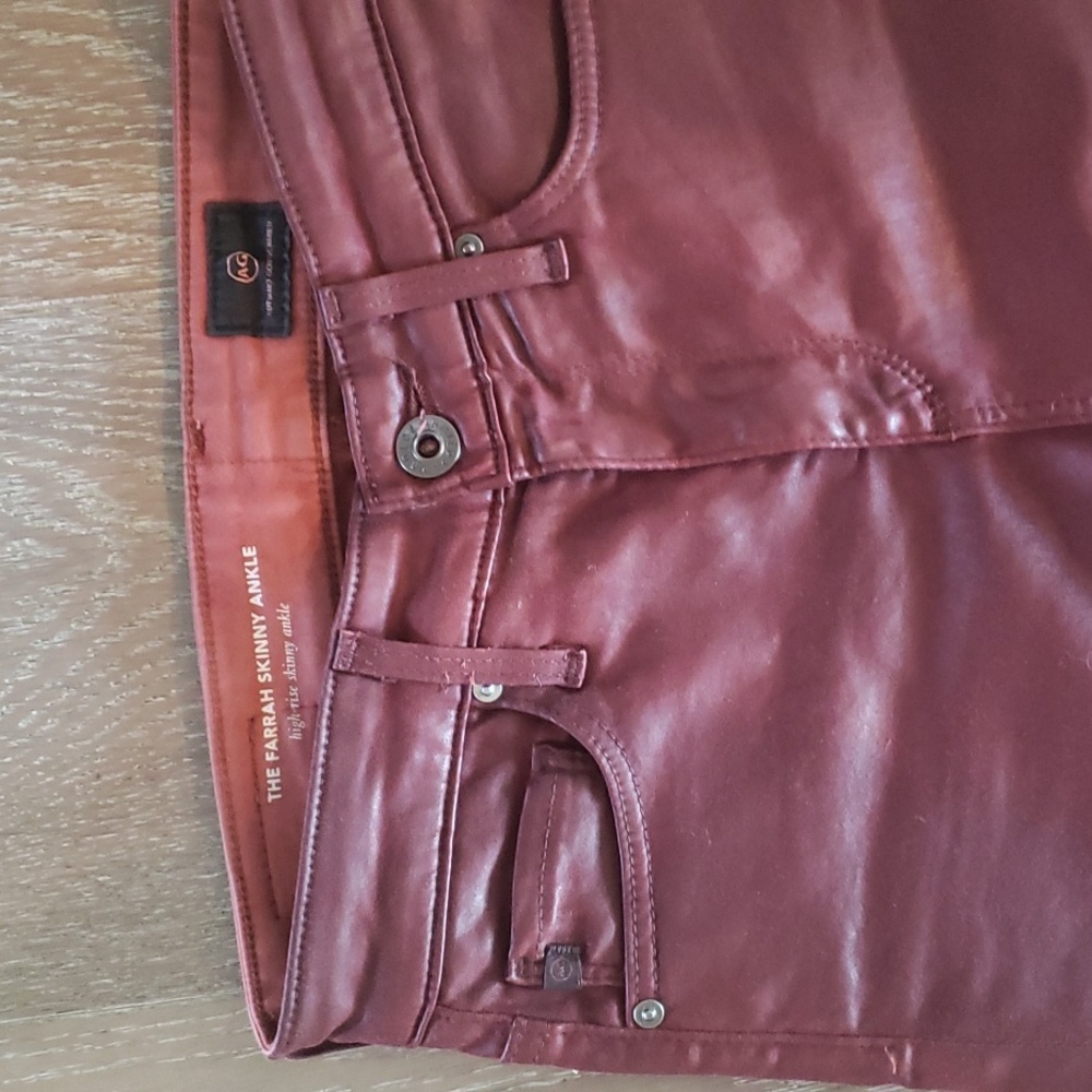 AG The Farrah skinny ankle leather jeans - Picture 3 of 4
